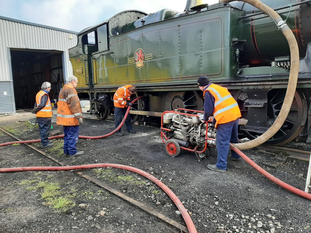 Washing out 5643's boiler