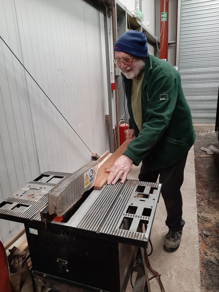 Phil Bell at work with the revitalised table saw