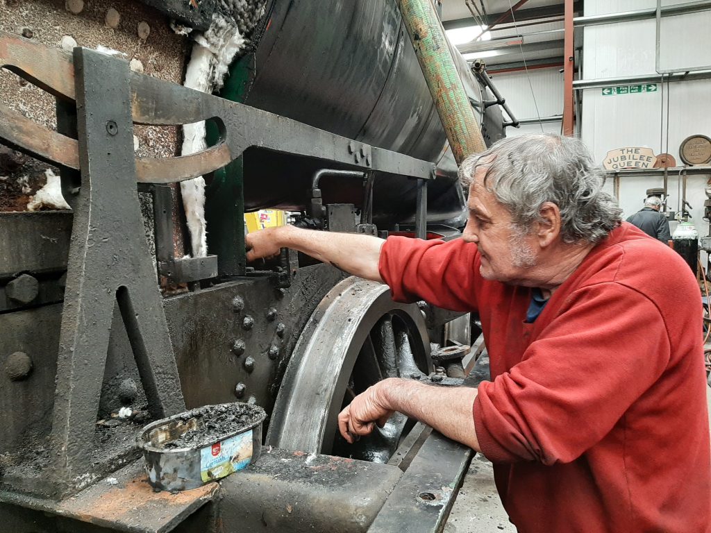 Keith cleaning previously inaccessible areas