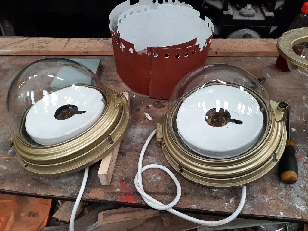 A couple of the new light fittings for GER No.5