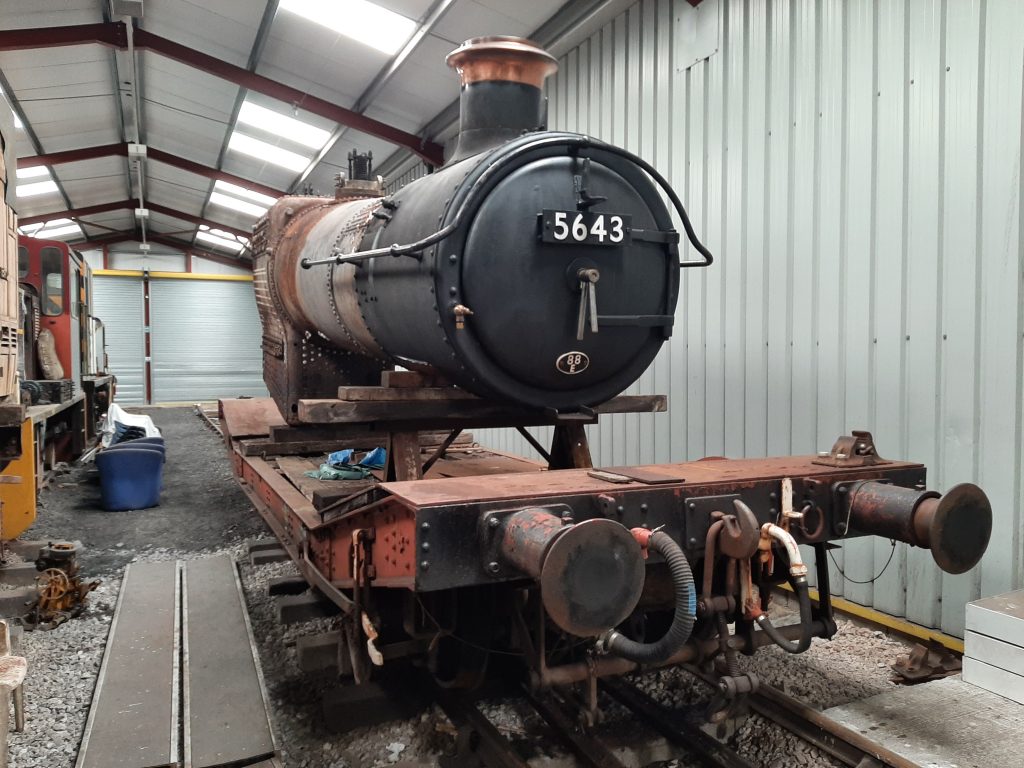 5643's boiler ready to be worked upon