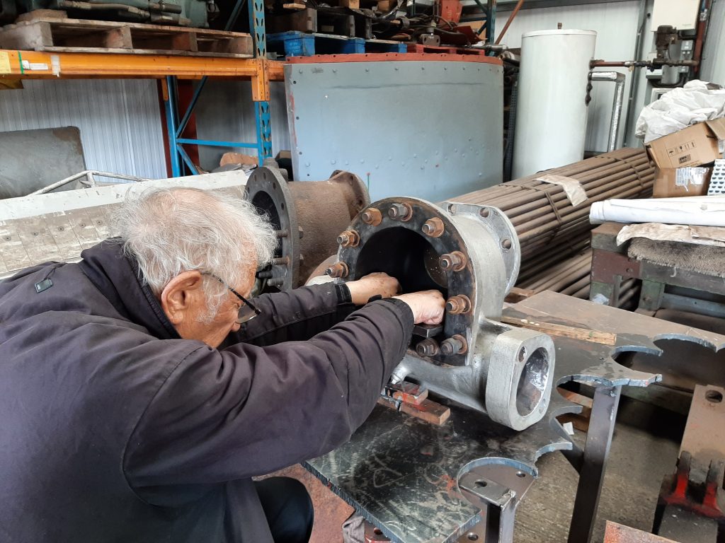 Bob Thomson working on 5643's regulator