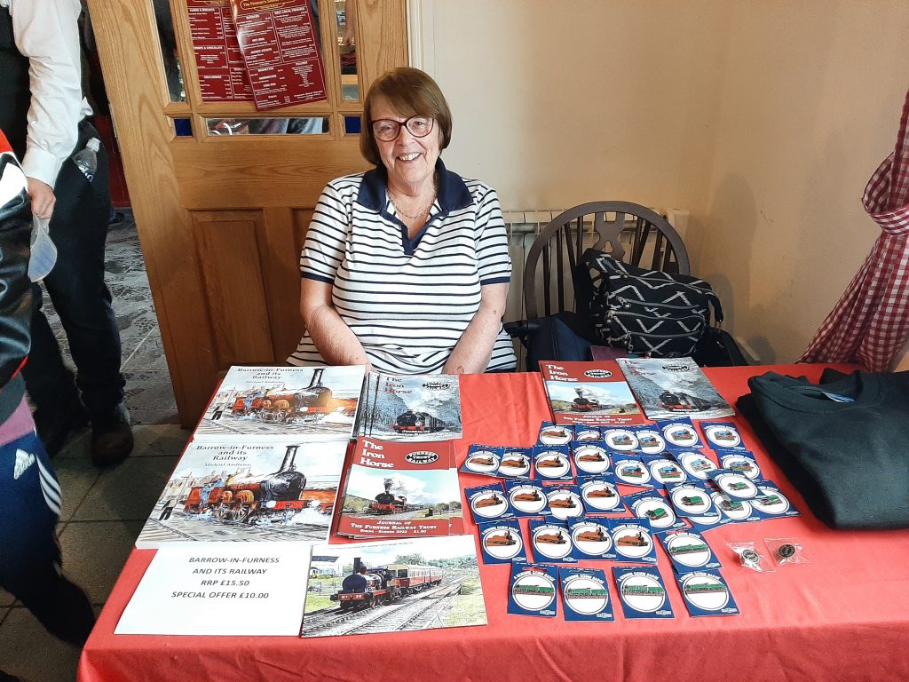 Alison with the sales stand