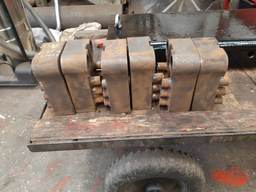 5643's cut off superheater element block ends ready to go to Tyseley