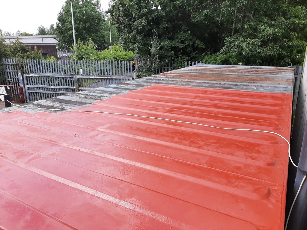 The mess room roof looking tidier