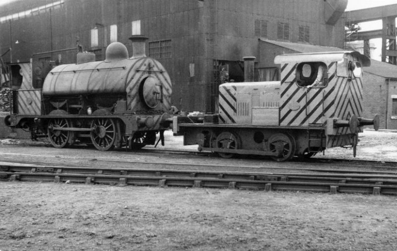 BHSCo Number 17 at Barrow Steelworks in 1958 with "Fluff" which is also in the FRT Collection