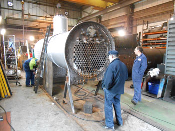Cumbria undergoing hydraulic boiler testing