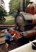 Furness Railway Number 20 being made up for its role in "Possession"