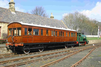 Shortly after arrival at Beamish, with Renishaw Ironworks No 6