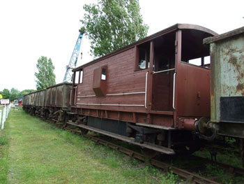 The FRT's LMS Goods Brake van in action at the Rutland Railway Museum