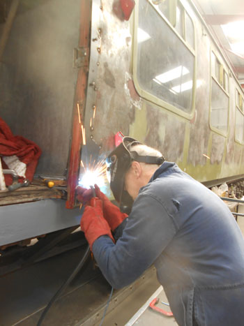 John having a change and doing some welding