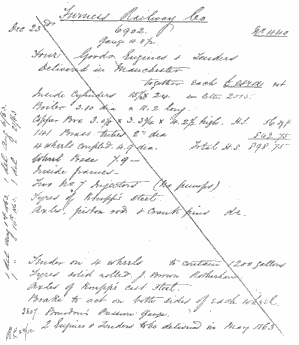 Copy of the Orignal Sharp Stewart Order Book for FR No 20 and its sisters.