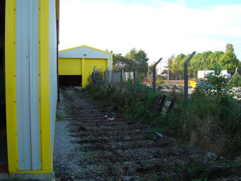 The track lifted to prepare for the groundworks